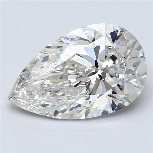 4.00ct H VS1 Rare Carat Ideal Cut Pear Lab Grown Diamond