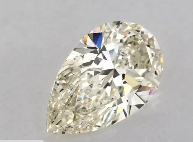 5.01ct K SI1 Rare Carat Ideal Cut Pear Diamond