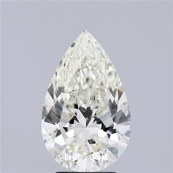 3.31ct K SI1 Rare Carat Ideal Cut Pear Diamond