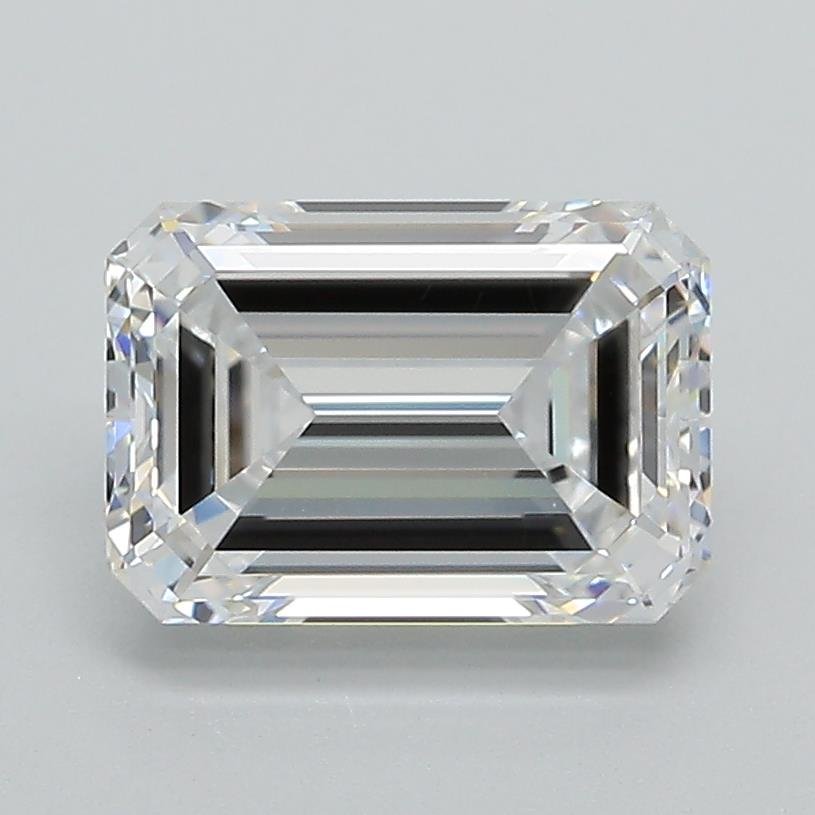 2.05ct D VS2 Excellent Cut Emerald Lab Grown Diamond