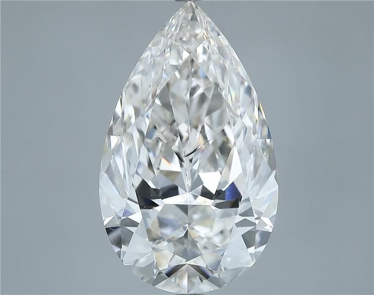 7.03ct J SI2 Rare Carat Ideal Cut Pear Diamond