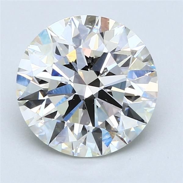 3.41ct J SI1 Rare Carat Ideal Cut Round Diamond