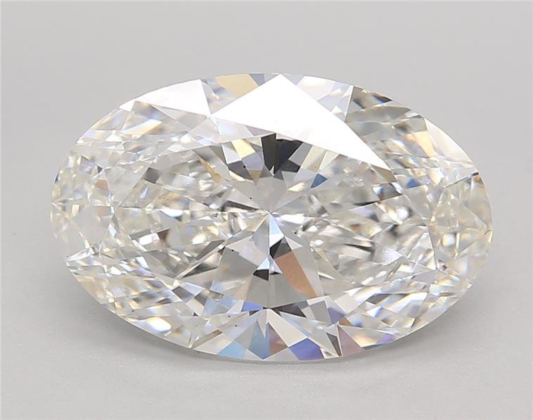 5.24ct F VS2 Rare Carat Ideal Cut Oval Lab Grown Diamond