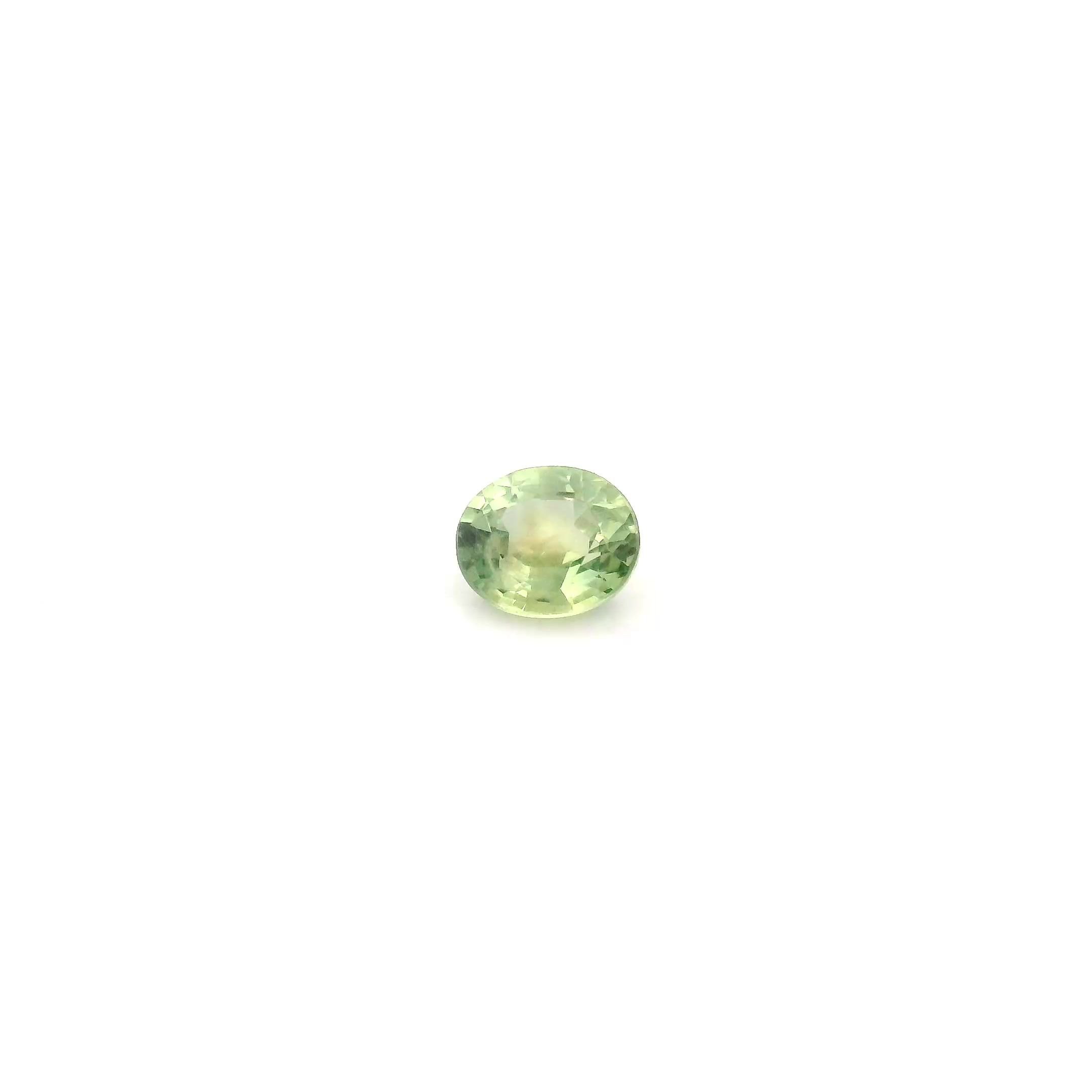 0.31 Carat Light Green Oval Sapphire