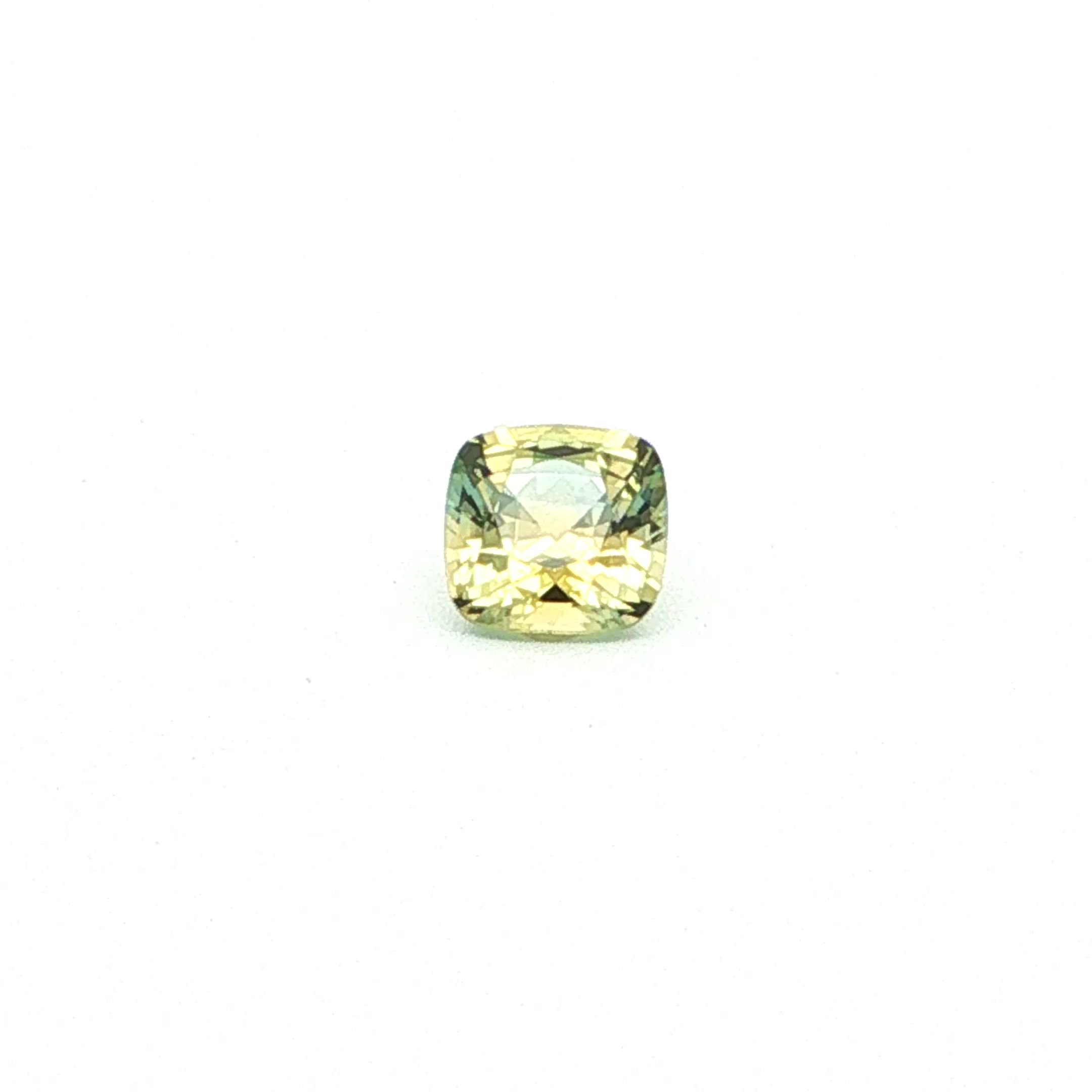 0.70 Carat Yellow Cushion Sapphire