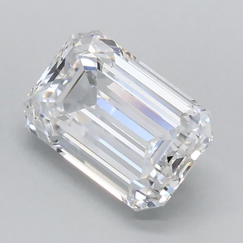 1.54ct D VVS2 Rare Carat Ideal Cut Emerald Lab Grown Diamond
