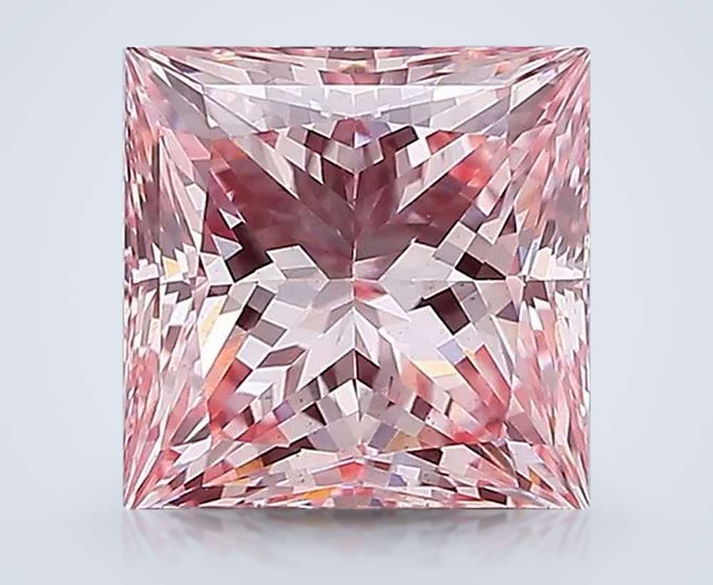 1.45 Ct. Fancy Intense Pink Princess Lab Diamond