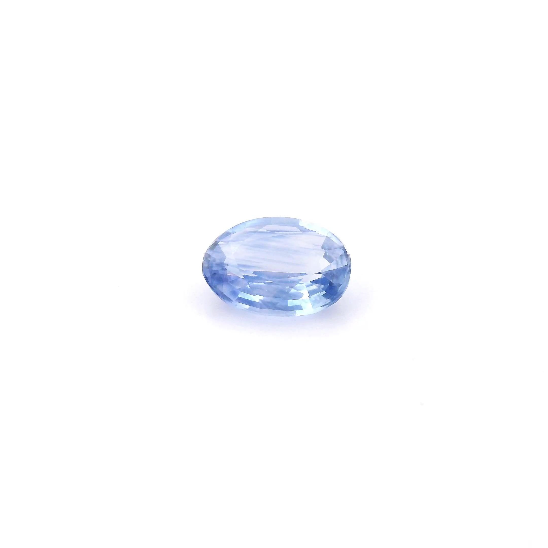 0.83 Carat Light Blue Oval Sapphire