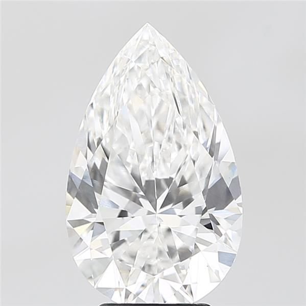4.08ct F VS1 Rare Carat Ideal Cut Pear Lab Grown Diamond