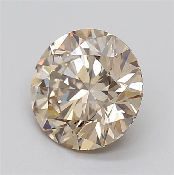 1.54 Ct. Fancy Light Brown Round Lab Diamond