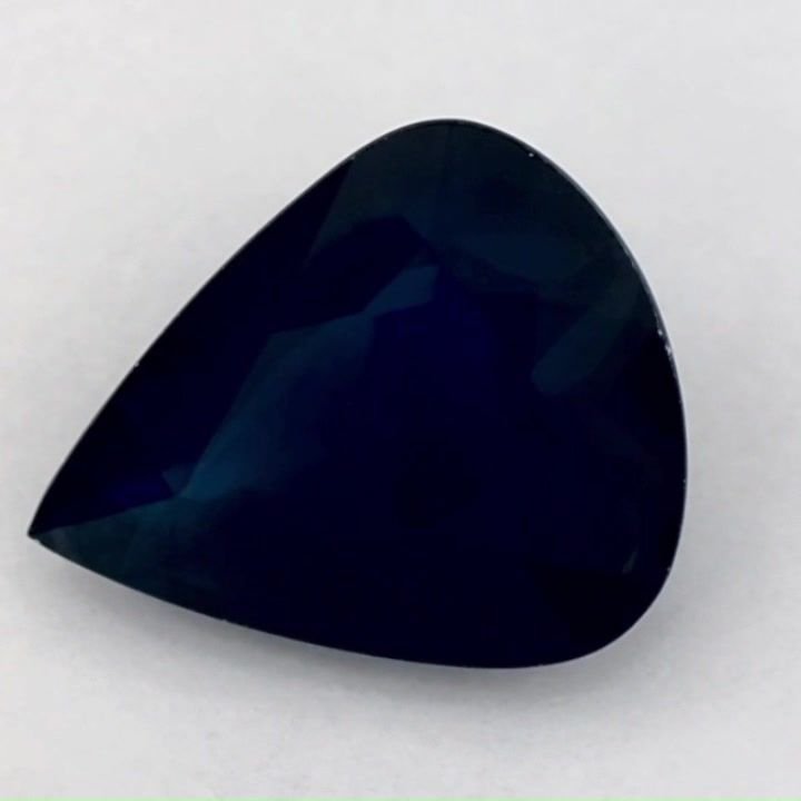 8.26 Carat Blue Pear Sapphire