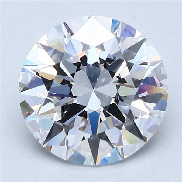 1.96ct D VVS2 Rare Carat Ideal Cut Round Diamond