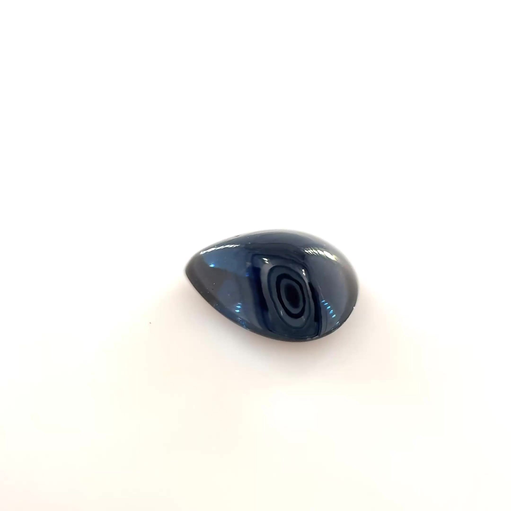 1.67 Carat Deep Blue Pear Sapphire