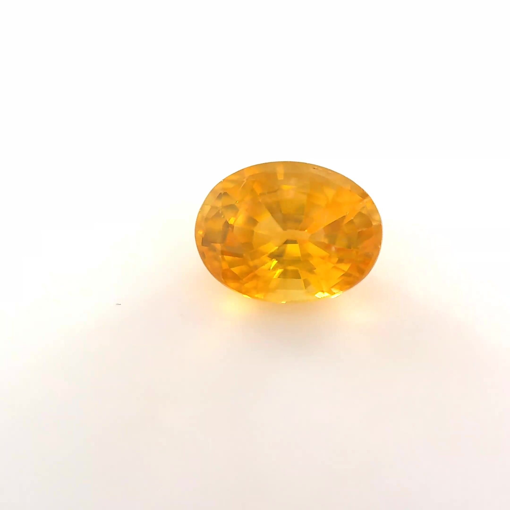 1.24 Carat Yellow Oval Sapphire