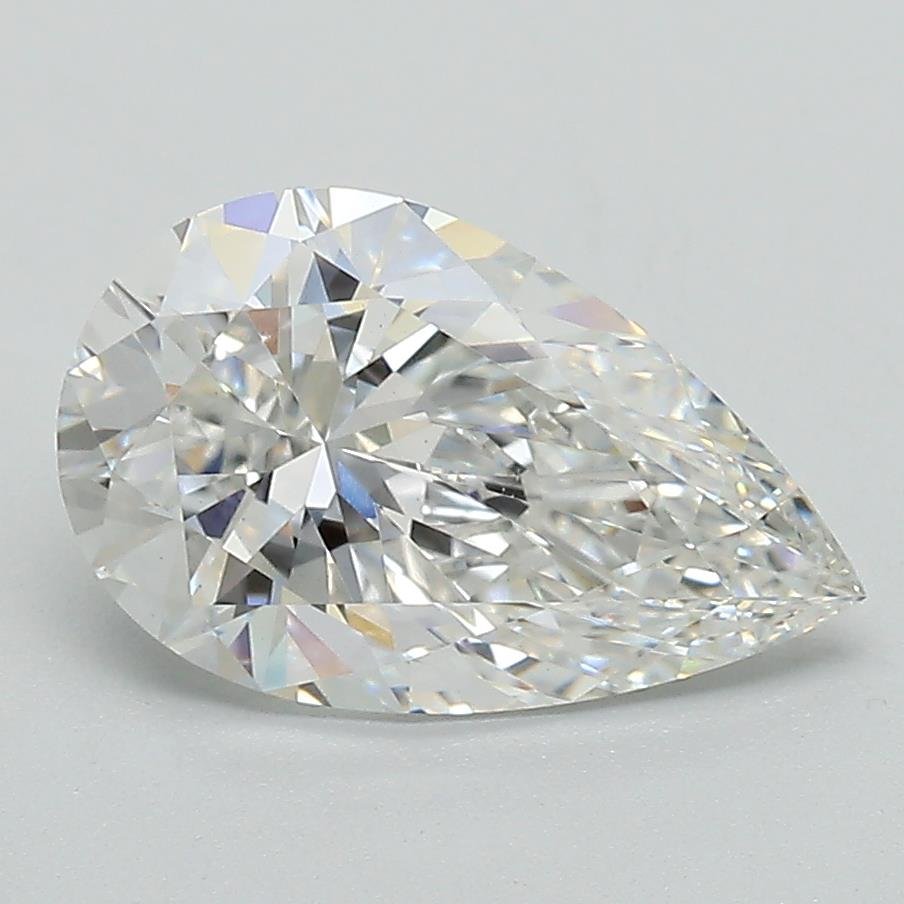 2.08ct F VS1 Rare Carat Ideal Cut Pear Lab Grown Diamond
