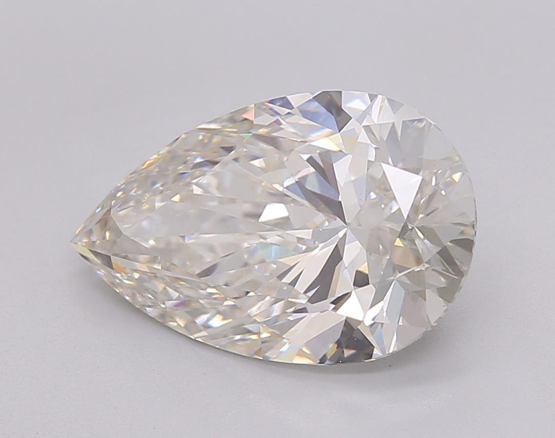 4.09ct H VS1 Rare Carat Ideal Cut Pear Lab Grown Diamond