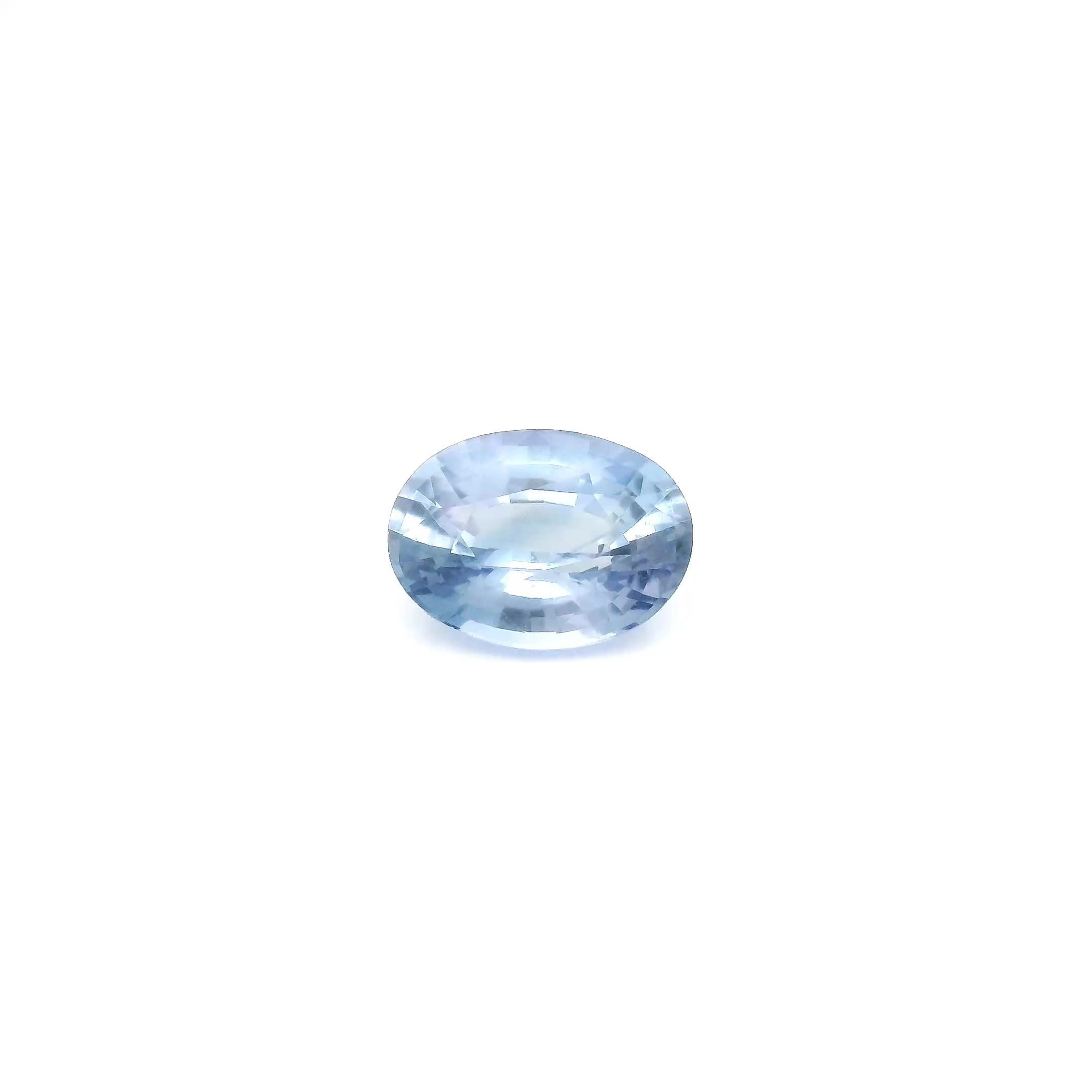 0.99 Carat Light Blue Oval Sapphire