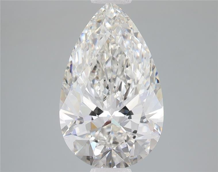 2.52ct H VS2 Rare Carat Ideal Cut Pear Lab Grown Diamond