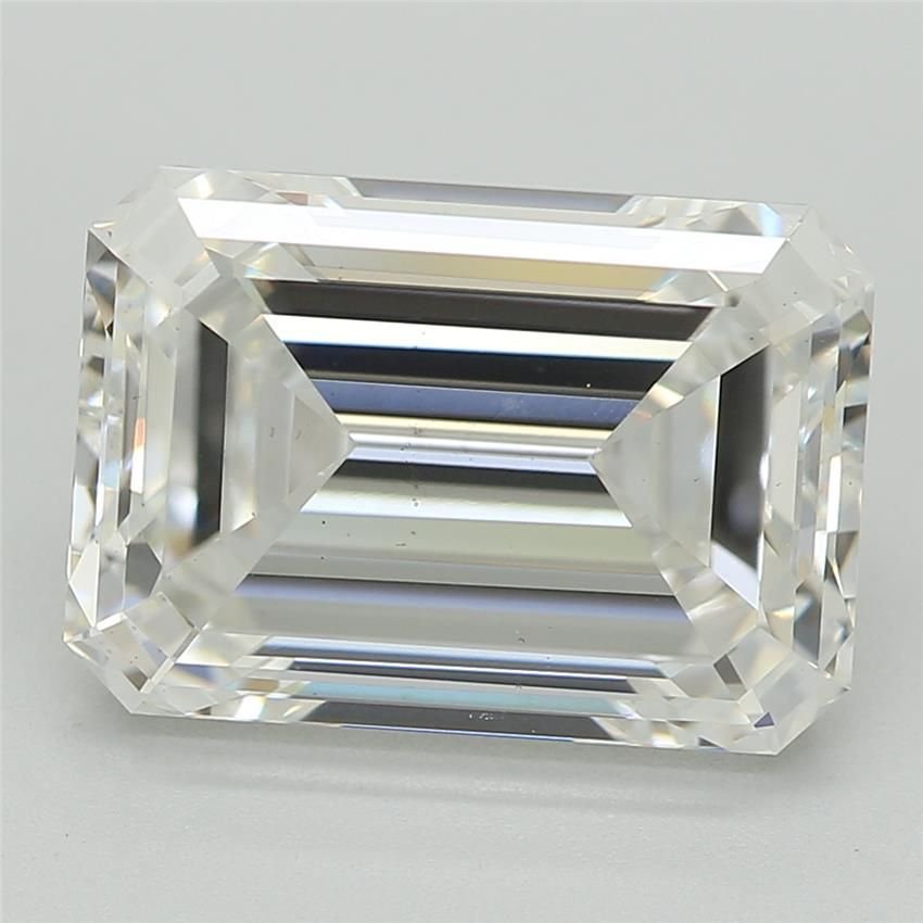 3.08ct F VS2 Rare Carat Ideal Cut Emerald Lab Grown Diamond
