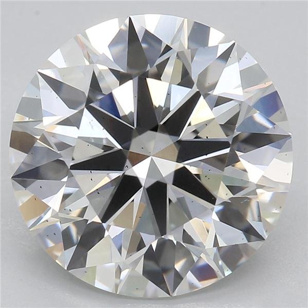 3.36ct F SI1 Rare Carat Ideal Cut Round Lab Grown Diamond