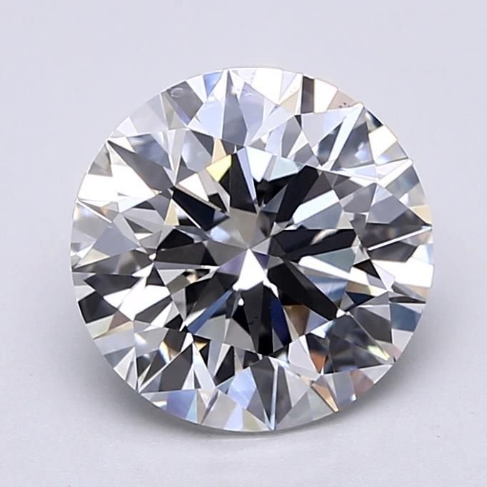 3.26ct D VVS2 Rare Carat Ideal Cut Round Lab Grown Diamond