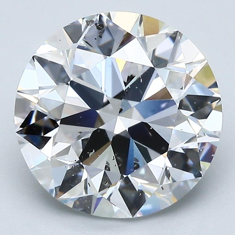 3.51ct D SI2 Rare Carat Ideal Cut Round Diamond