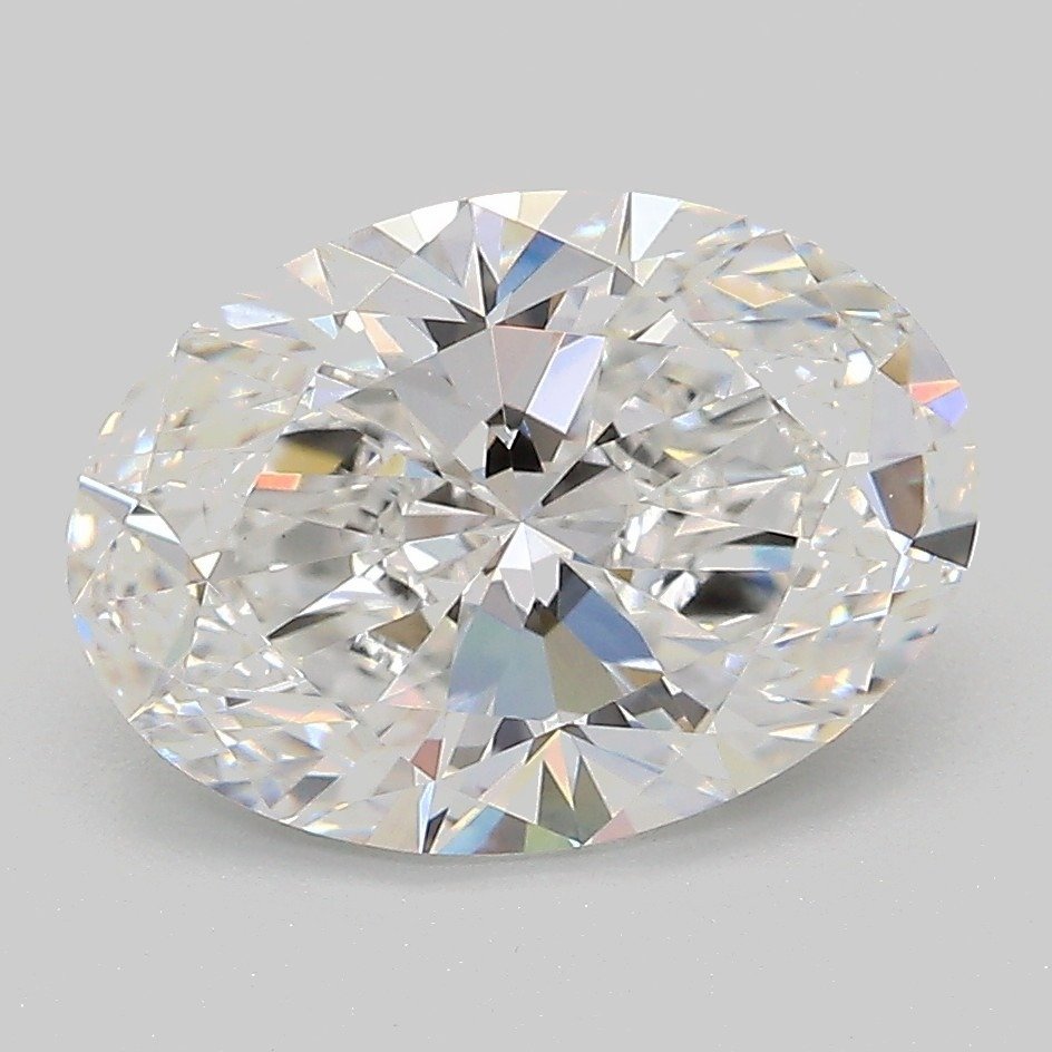 3.08ct D VVS2 Rare Carat Ideal Cut Oval Lab Grown Diamond