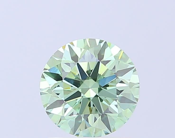 1.69 Ct. Fancy Vivid Green Round Lab Diamond