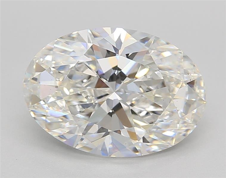 3.06ct F VS2 Rare Carat Ideal Cut Oval Lab Grown Diamond