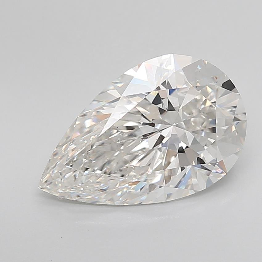 4.08ct F VS1 Rare Carat Ideal Cut Pear Lab Grown Diamond