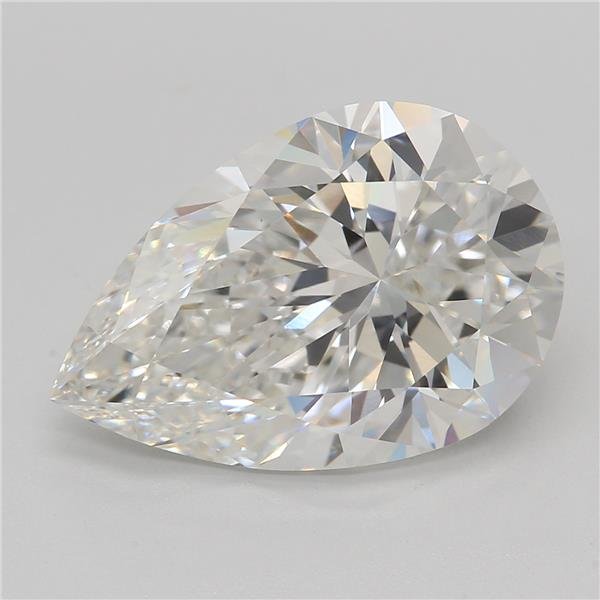 4.04ct F VVS2 Rare Carat Ideal Cut Pear Lab Grown Diamond