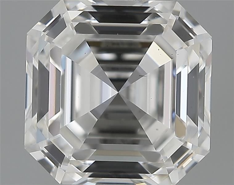 3.05ct F VS2 Rare Carat Ideal Cut Asscher Diamond