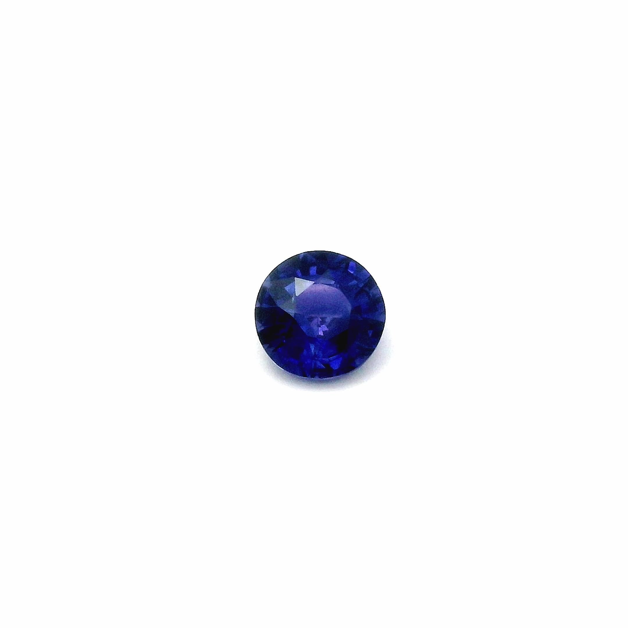 1.20 Carat Blue Round Sapphire