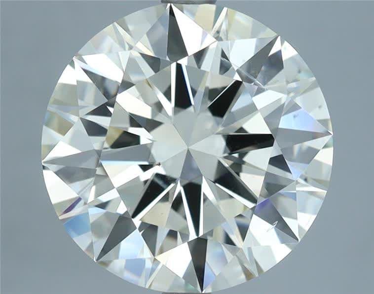 5.01ct J SI1 Rare Carat Ideal Cut Round Diamond