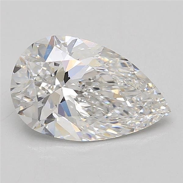 2.74ct F VS1 Rare Carat Ideal Cut Pear Lab Grown Diamond