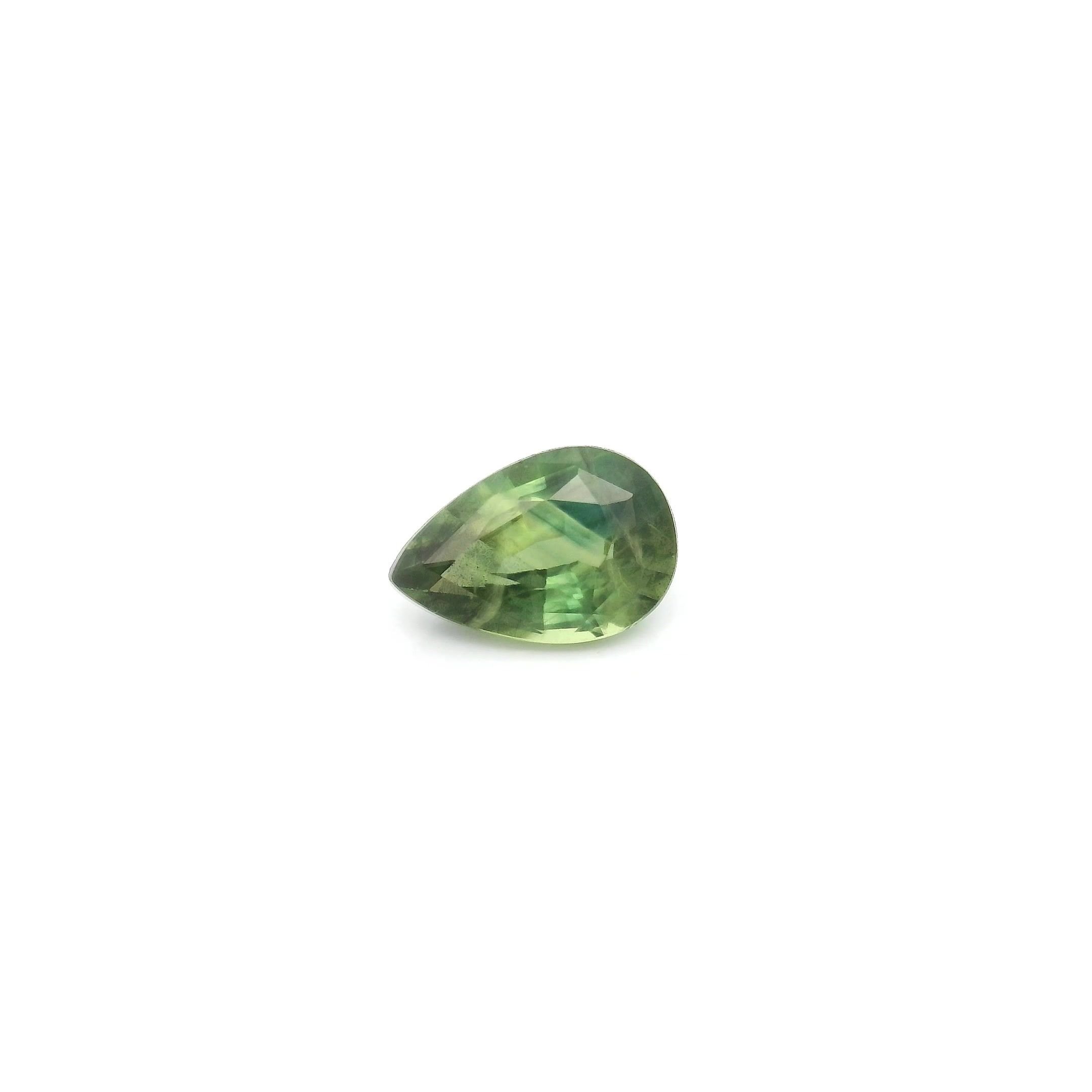0.75 Carat Green Pear Sapphire