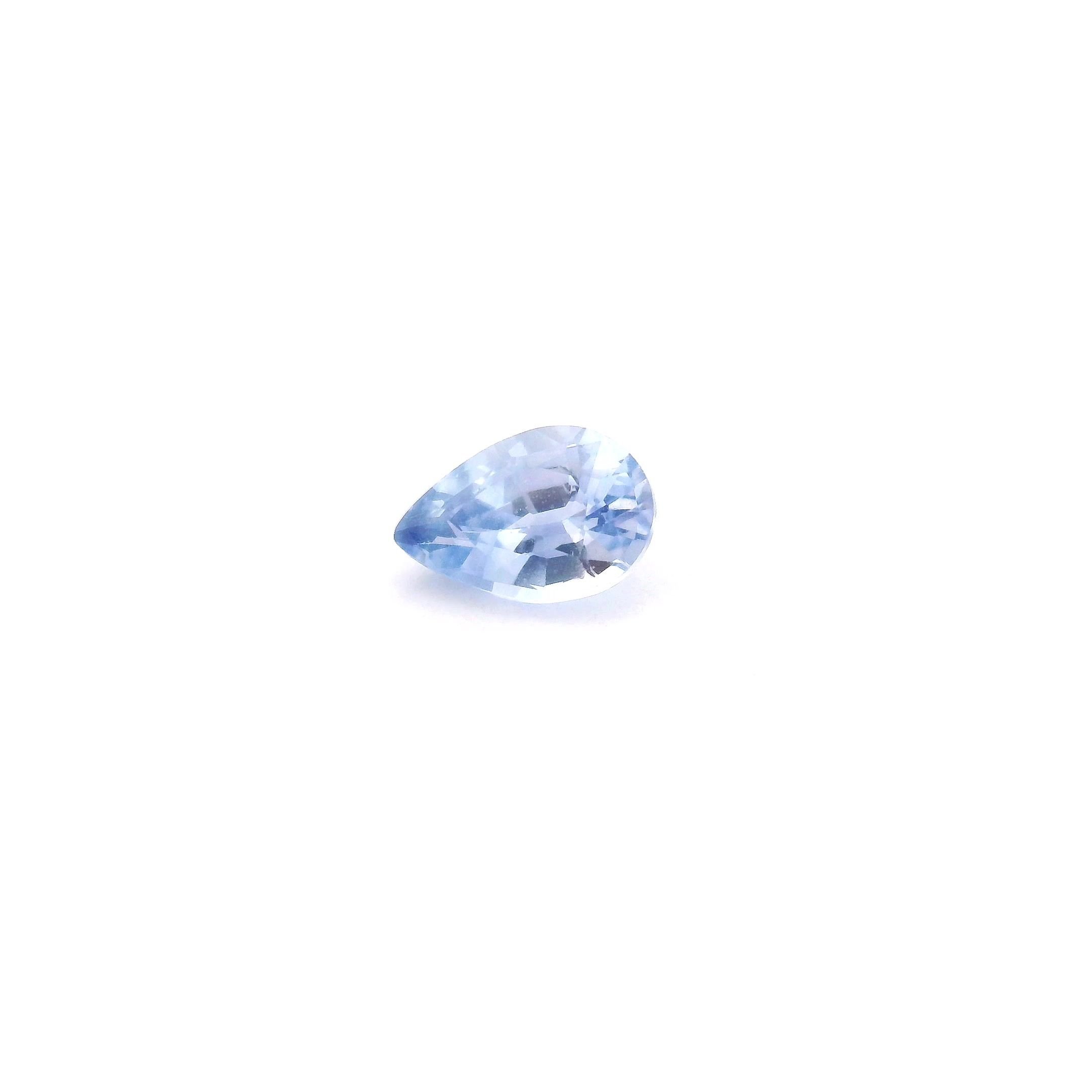 0.48 Carat Light Blue Pear Sapphire