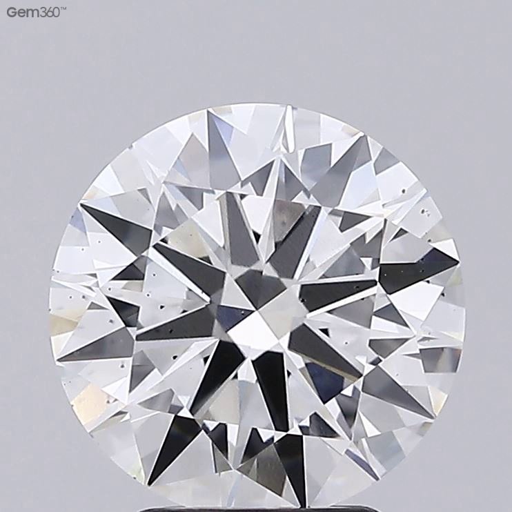 3.26ct F SI1 Rare Carat Ideal Cut Round Lab Grown Diamond