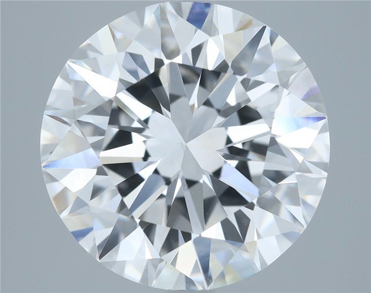 5.02ct D VS2 Rare Carat Ideal Cut Round Diamond