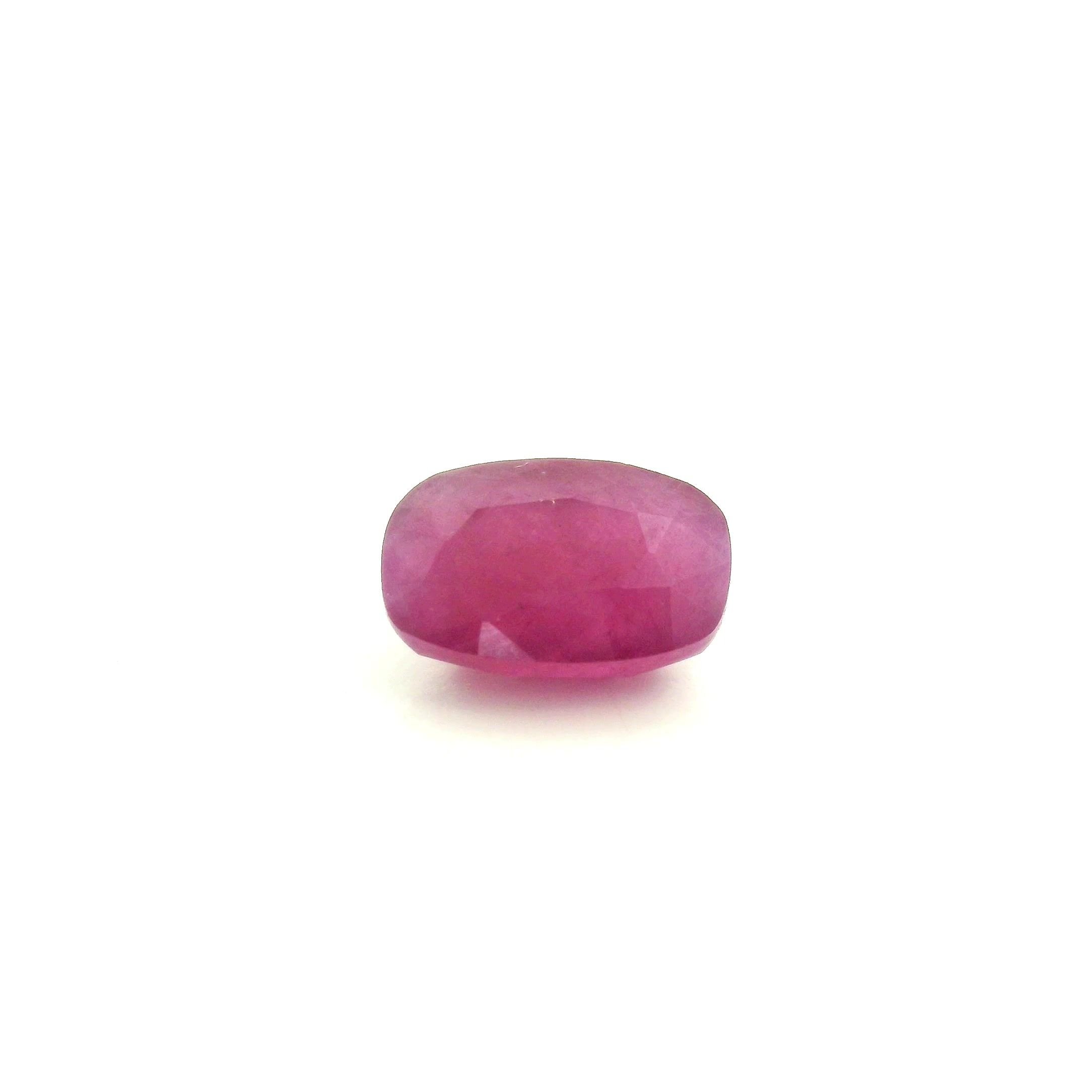 2.45 Carat Red Cushion Ruby