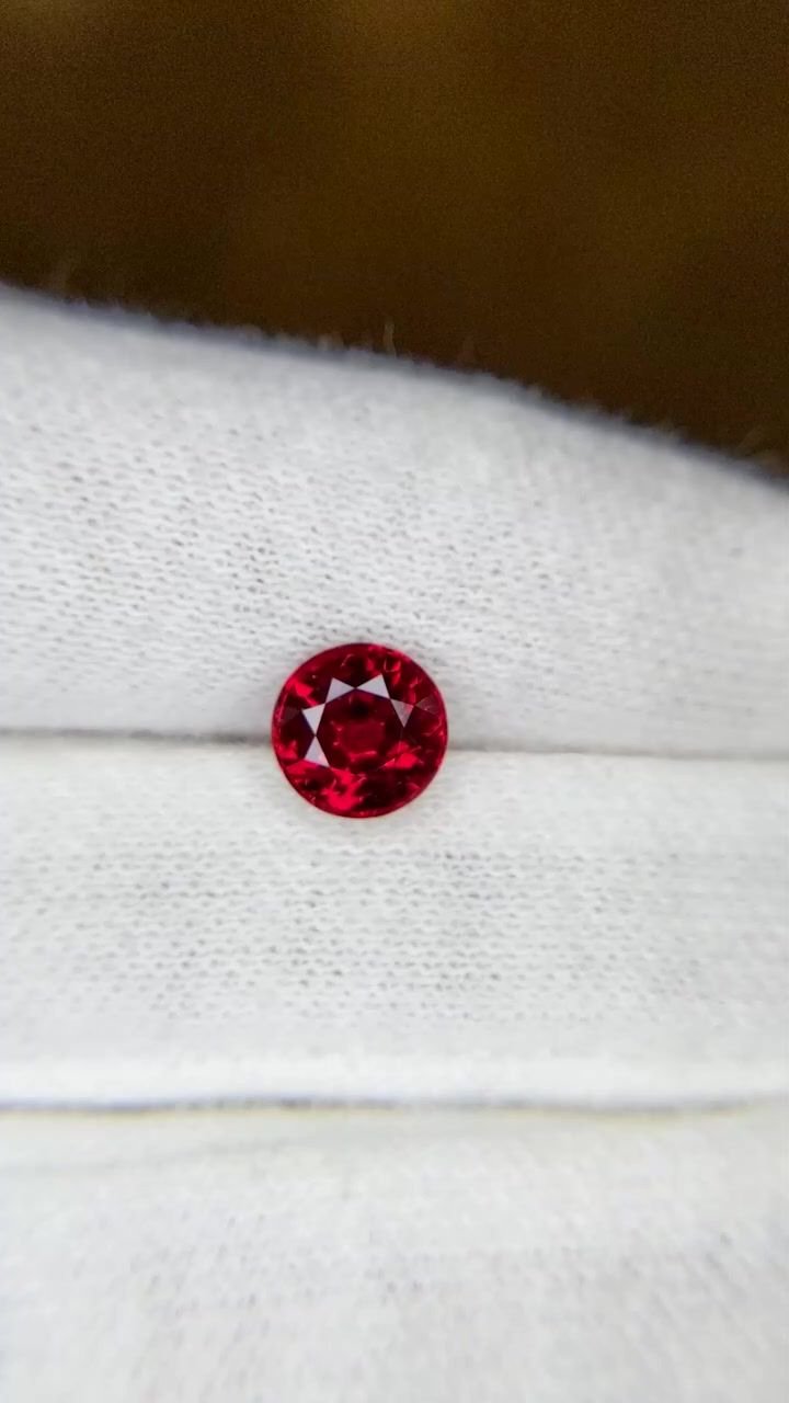1.64 Carat Red Round Ruby