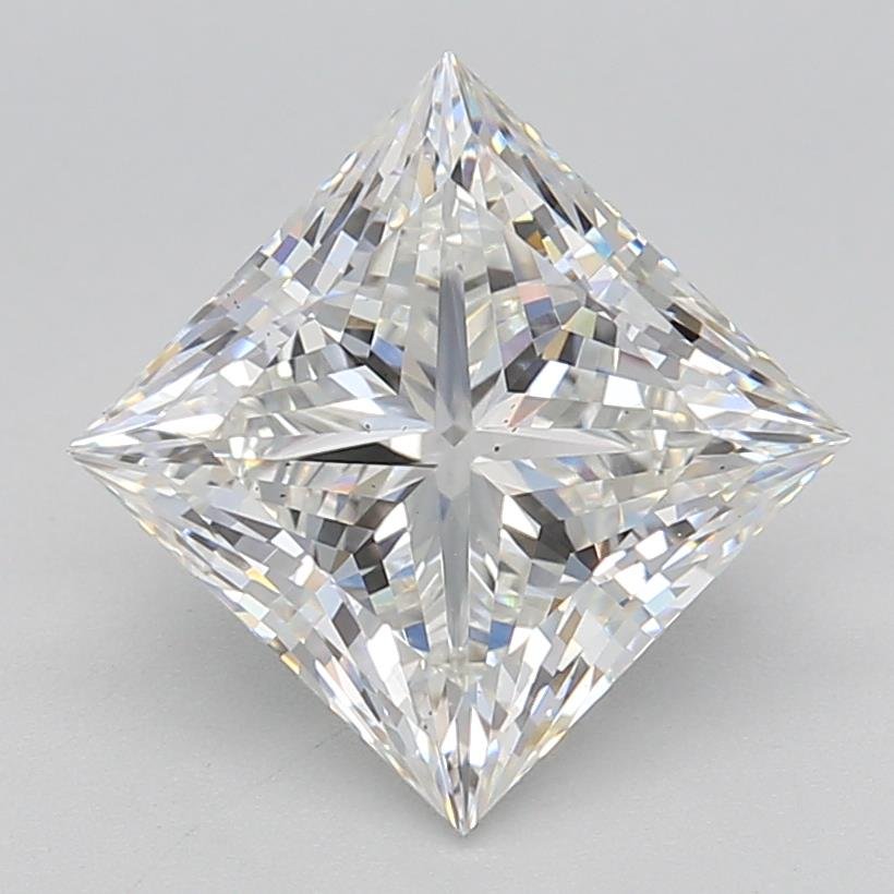 2.52ct F VS2 Rare Carat Ideal Cut Princess Lab Grown Diamond