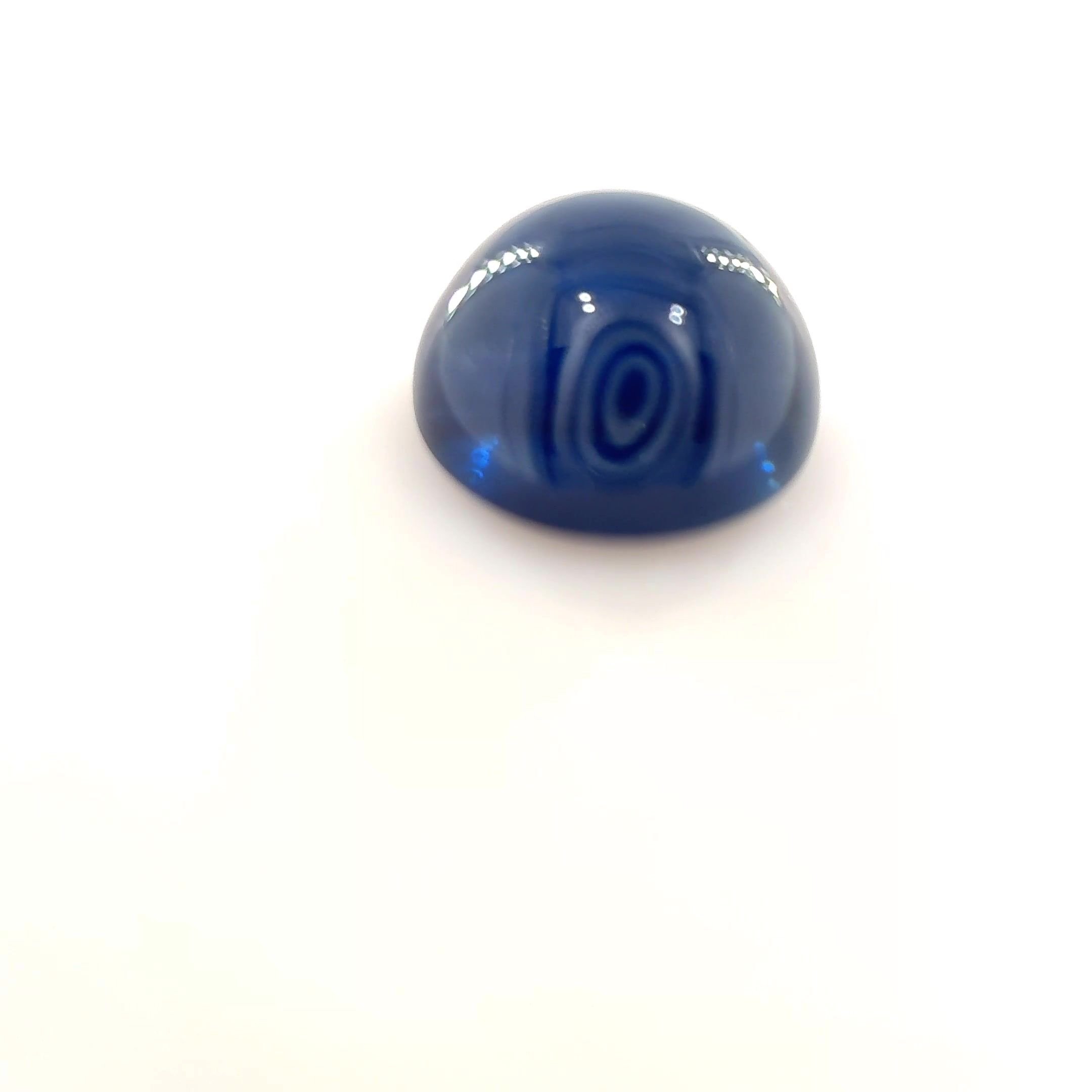 2.76 Carat Deep Blue Round Sapphire