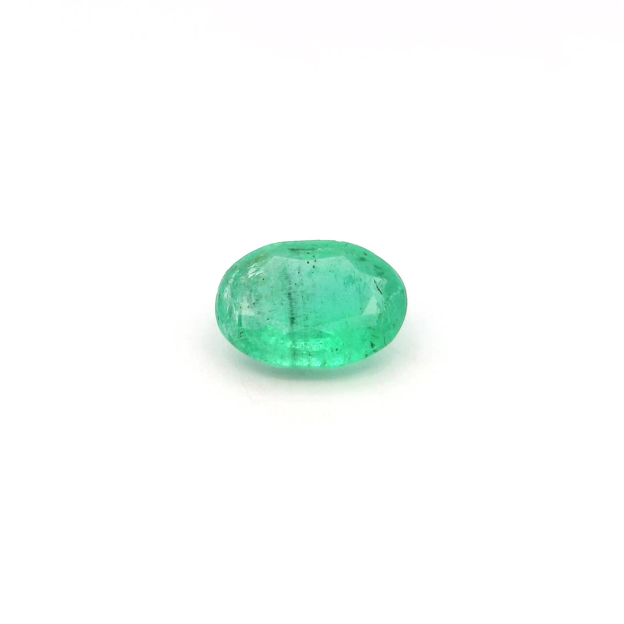 1.07 Carat Green Oval Emerald