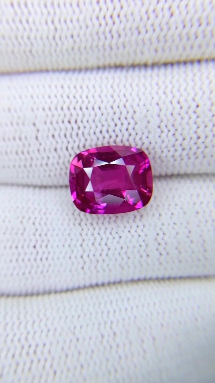 6.06 Carat Pink Cushion Sapphire