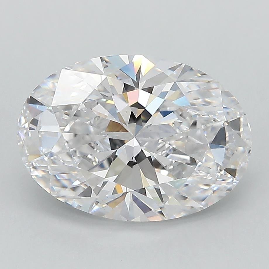 3.02ct D VS1 Rare Carat Ideal Cut Oval Lab Grown Diamond