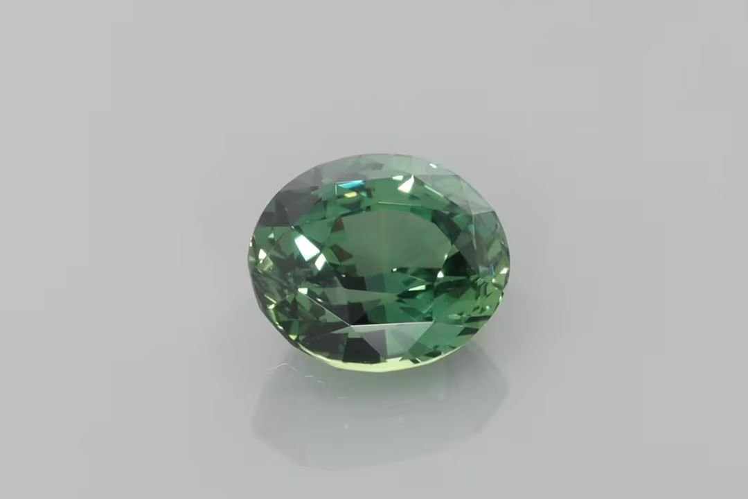 2.22 Carat Vivid Teal Oval Sapphire