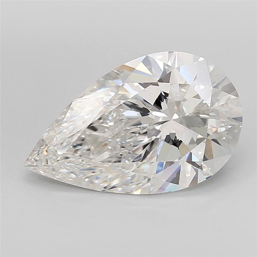 6.01ct F VS1 Rare Carat Ideal Cut Pear Lab Grown Diamond