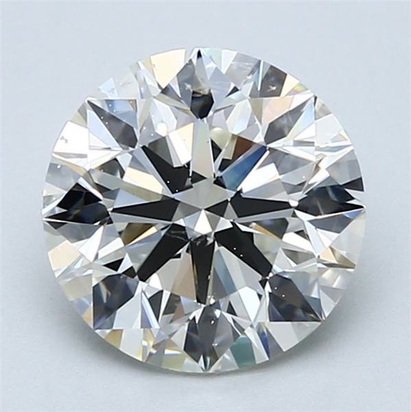 2.81ct J SI1 Rare Carat Ideal Cut Round Diamond