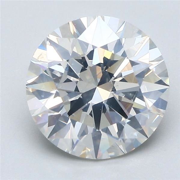 3.02ct I SI2 Rare Carat Ideal Cut Round Diamond
